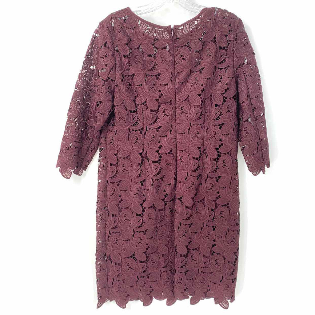 Size 6 LOFT Burgundy Floral Dress