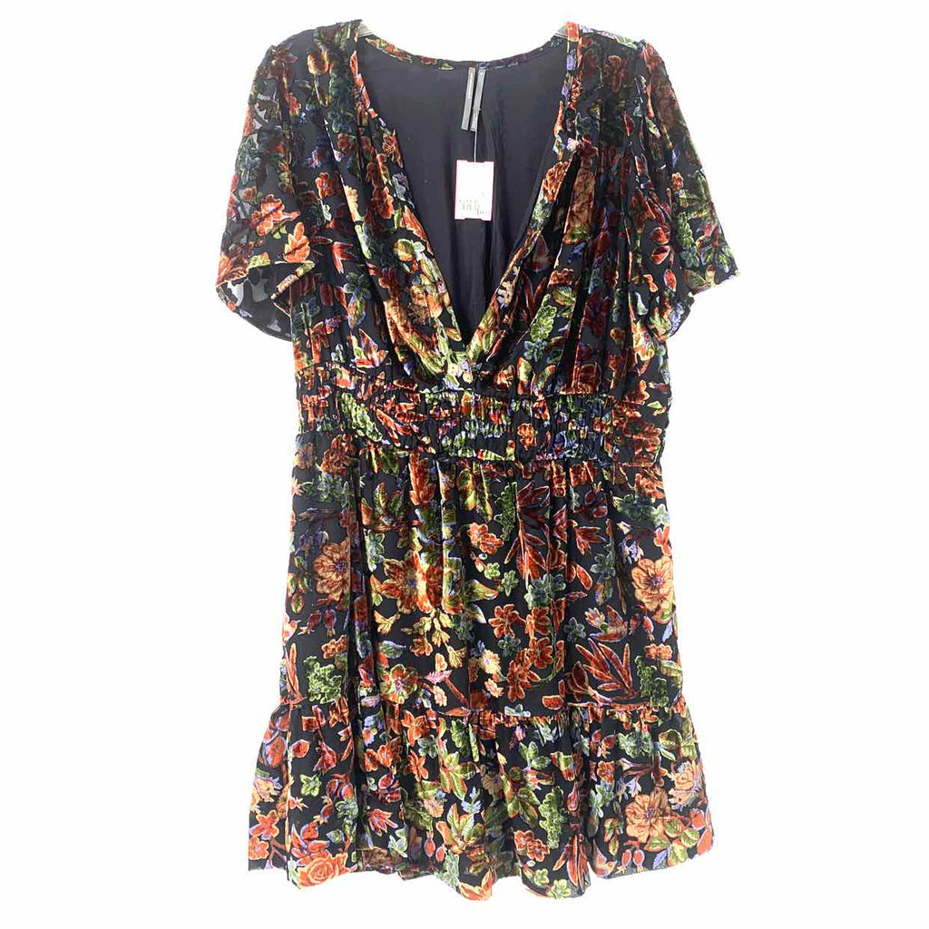 anthropologie black floral dress Size X-LARGE ANTHROPOLOGIE Black Multi-Color Floral Dress – Shop Prior  Attire