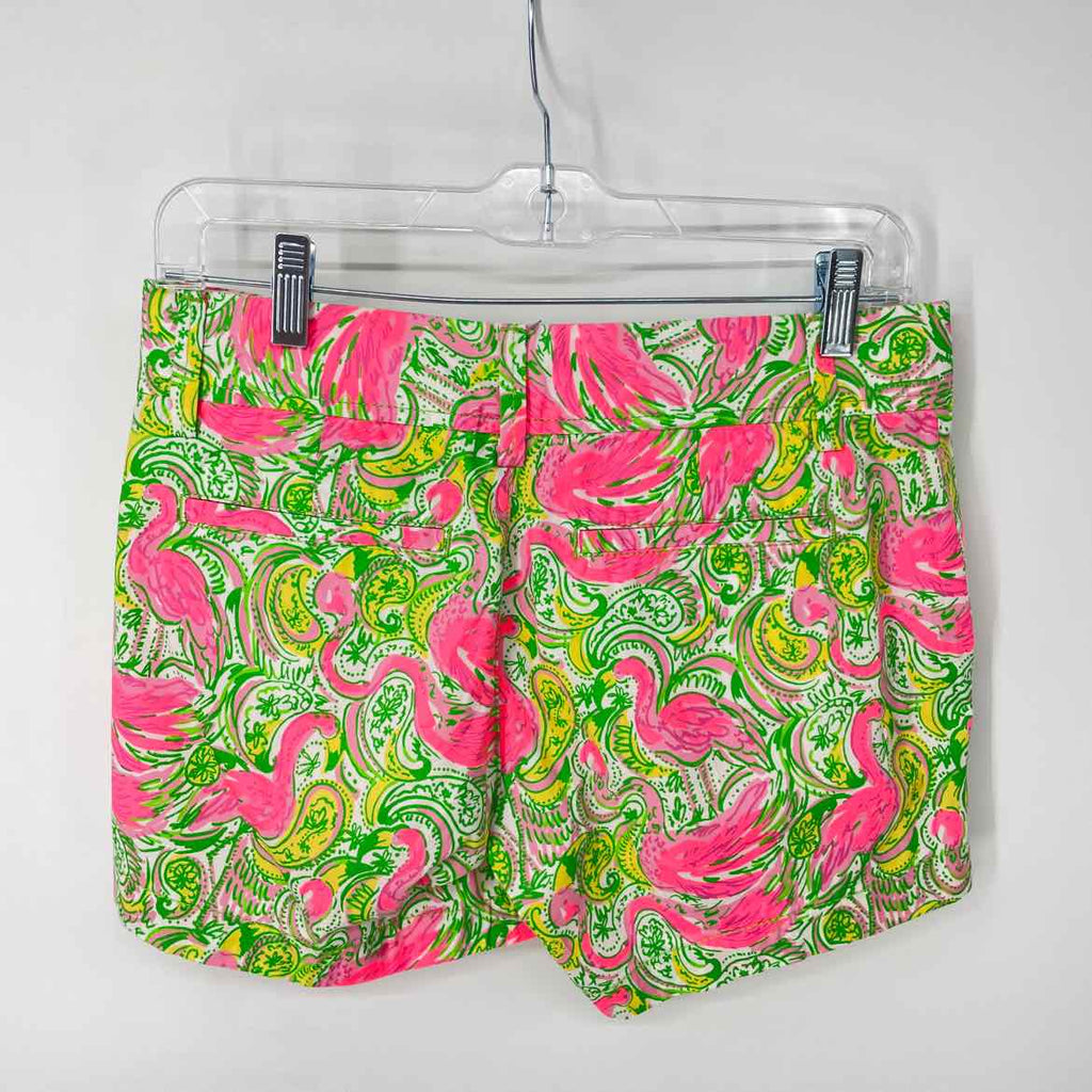LILLY PULITZER Size 0 Pink Green Print Shorts