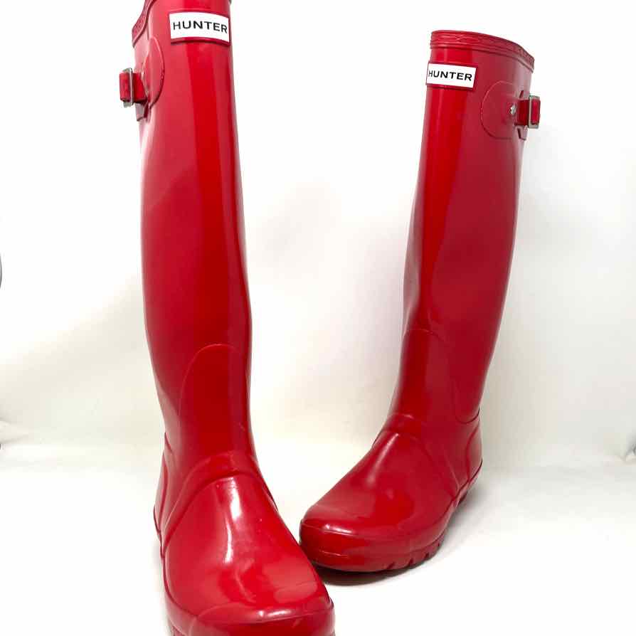 Red hunter boots sales size 7